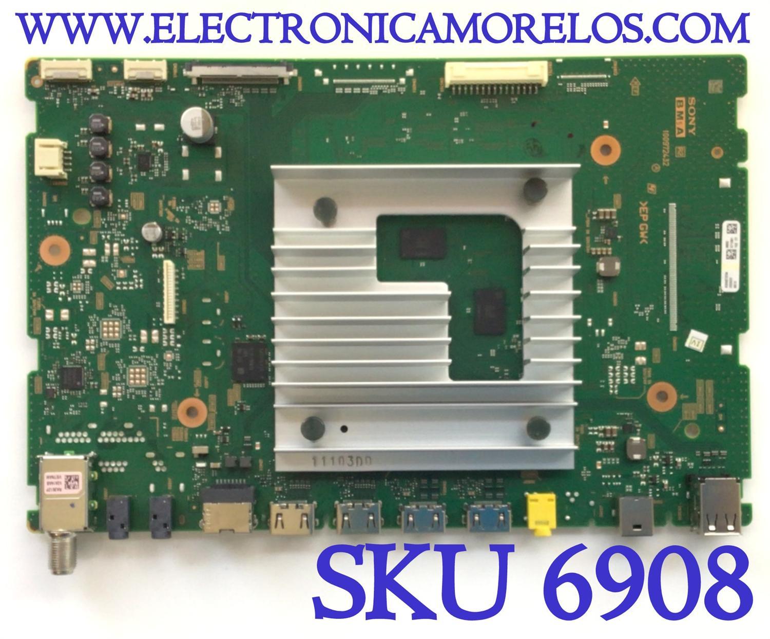 MAIN PARA TV SONY BRAVIA UHD 4K HDR SMART TV / NUMERO DE PARTE A5042723A 880 / 100972432 / A-5042-723-A 880 / PANEL YSCM075CCO11 / YSCM075CC011 / DISPLAY HV750QUB-F9K / MODELO KD-75X80K / KD75X80K